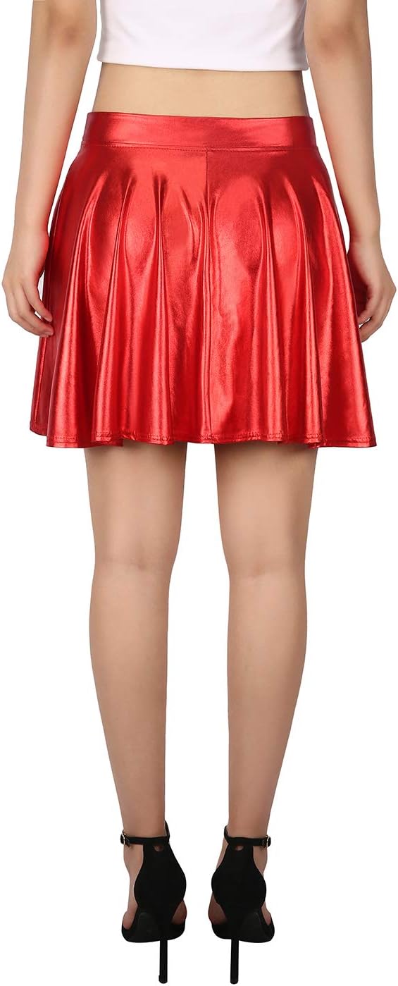 HDE Women's Casual Fashion Flared Pleated A-Line Circle Skater Skirt - Image 4
