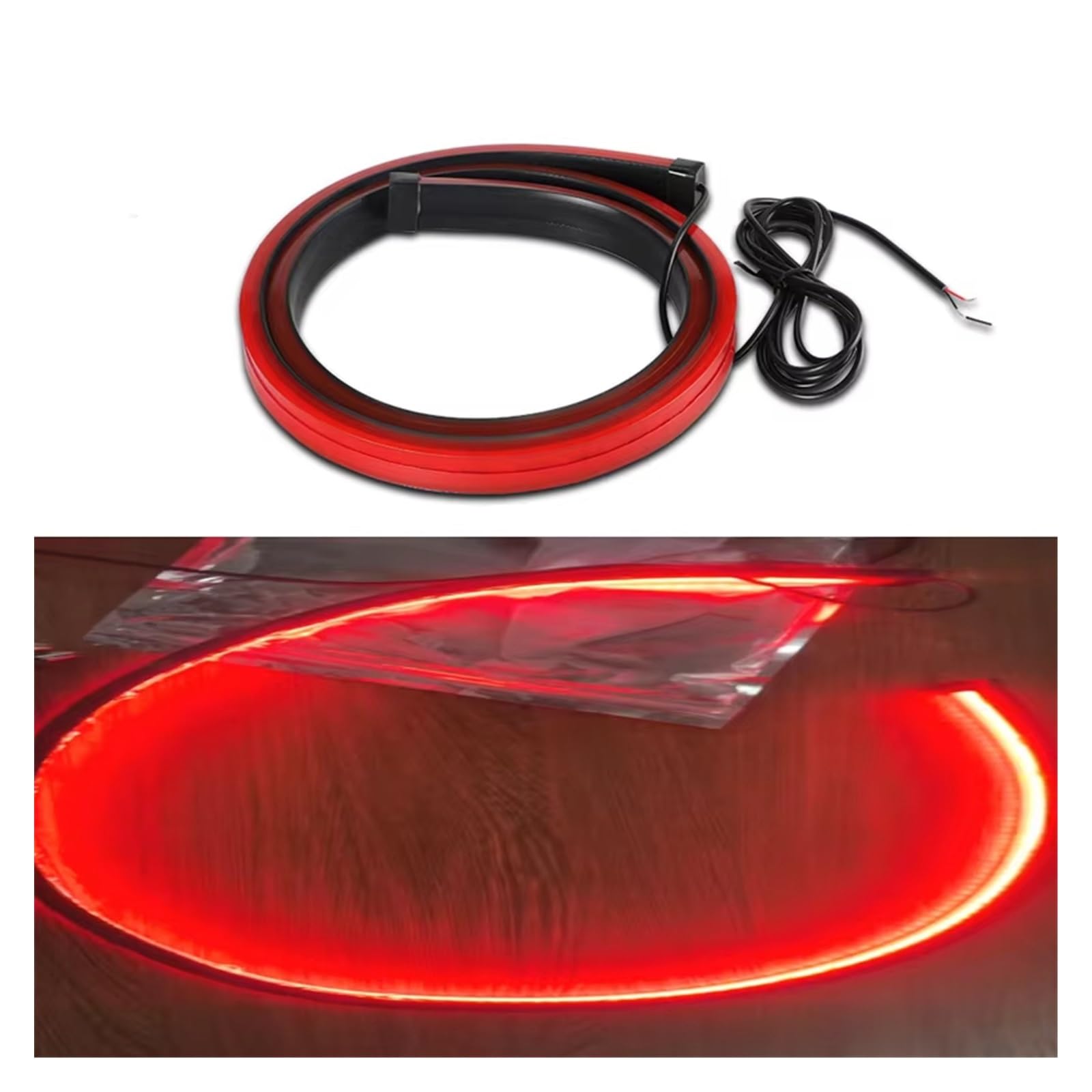 Luce Terza frenata Alto Terza striscia di freno per auto Fanale posteriore a LED da 100 cm 40 pollici Lampada segnalazione pericolo flash 12V Fanale Terzo Stop
