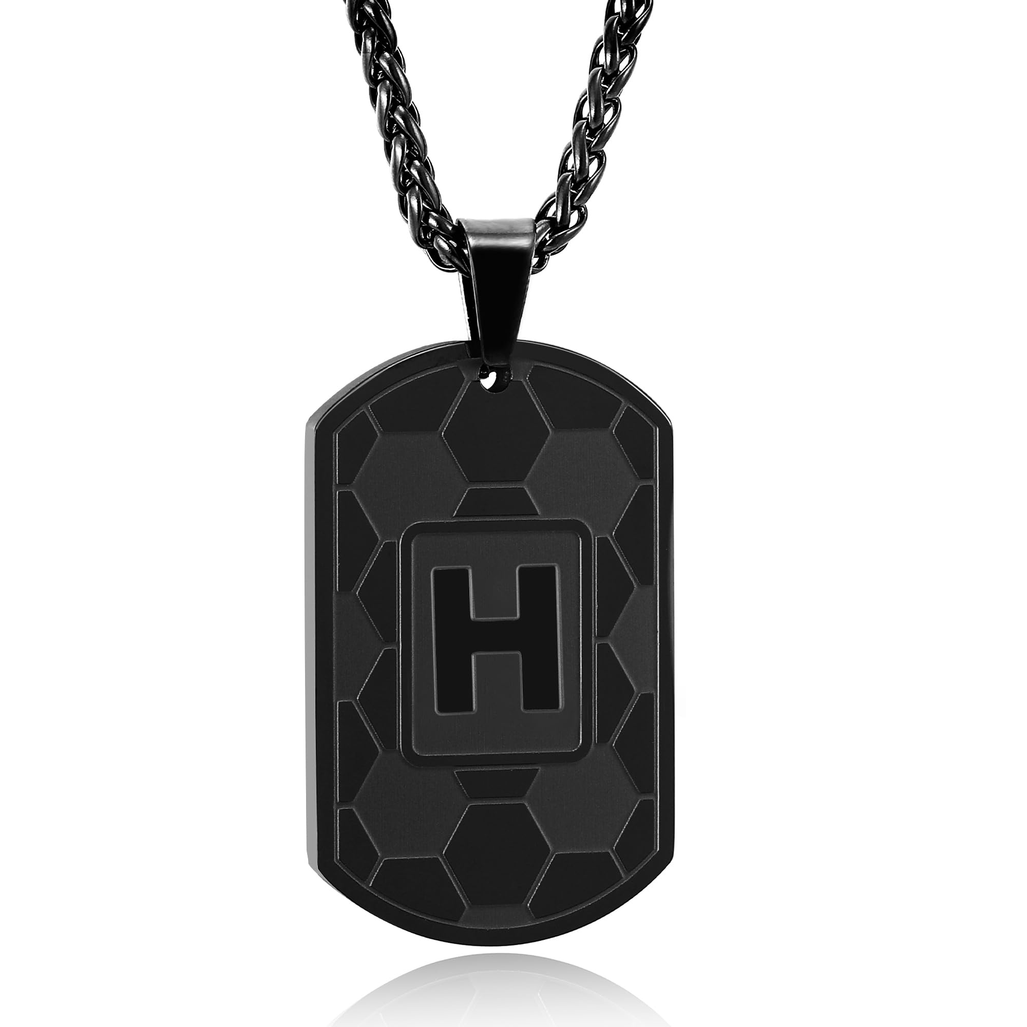 Valentines Day Gifts for Him - Soccer Initial Necklace for Men Boys Kids Teen Dog Tag Letter Pendant Sport Soccer Athletes Jewelry Christmas Birthday