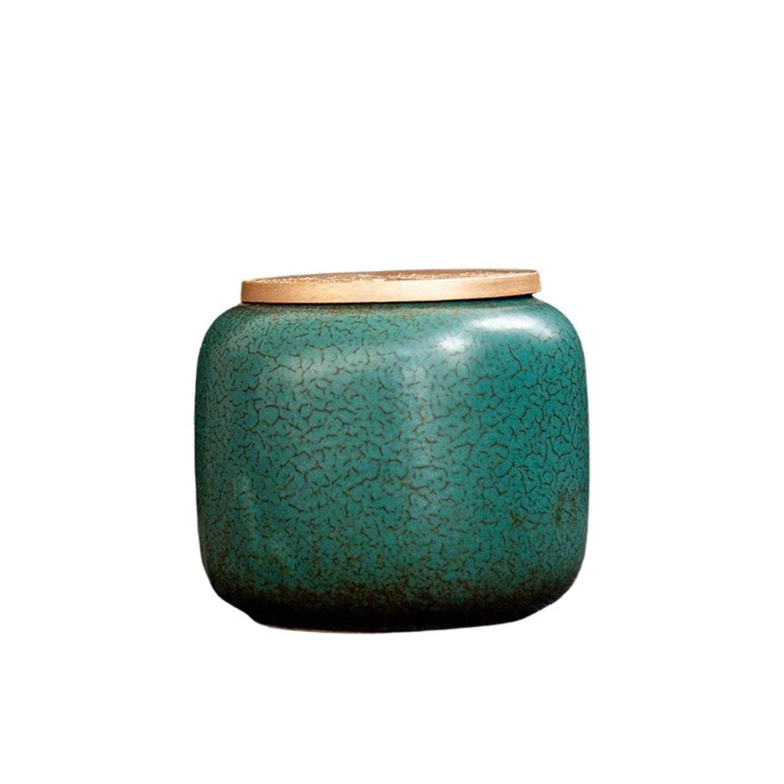 XYNSNDB Słoik cukru Retro toczony w piecu pojemnik na herbatę ceramiczny zestaw do herbaty Kung Fu biurowy pojemnik na kawę pojemnik na jedzenie z pokrywką pojemnik na herbatę