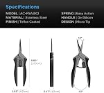 AC Infinity 6.6” Stainless Steel Pruning Shear 2-Pack, Lightweight Ergonomic Design, Straight Precision Blades with Nonstick Teflon Coating for Gardening, Hydroponics, Grow Tents