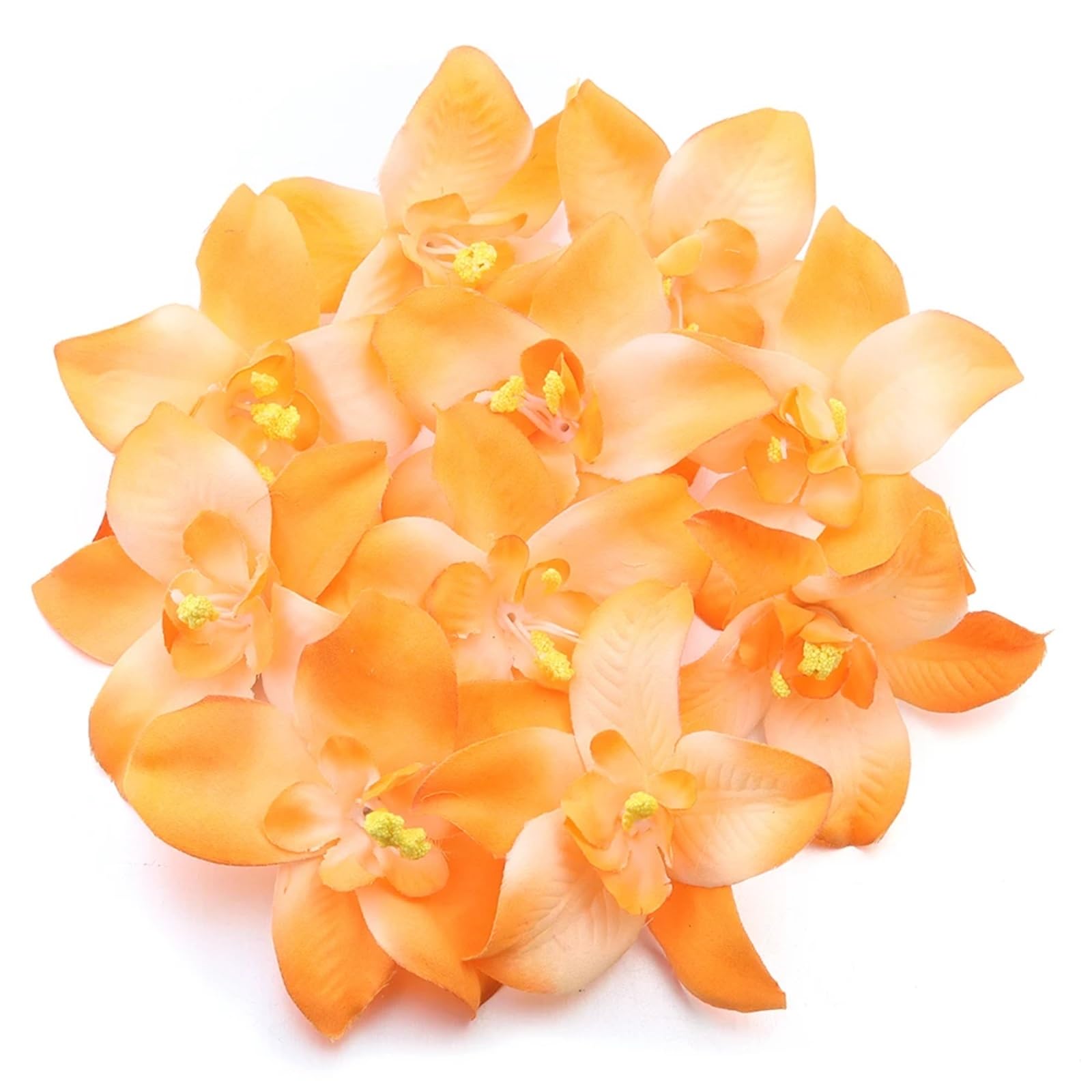 Wtaxbh Color 10 Iron On Patches 20Pcs/Lot Artificial Flowers Head Colorful Fabric Orchid For Diy Wedding Party Craft Home Decoration Accessories(Color 10)