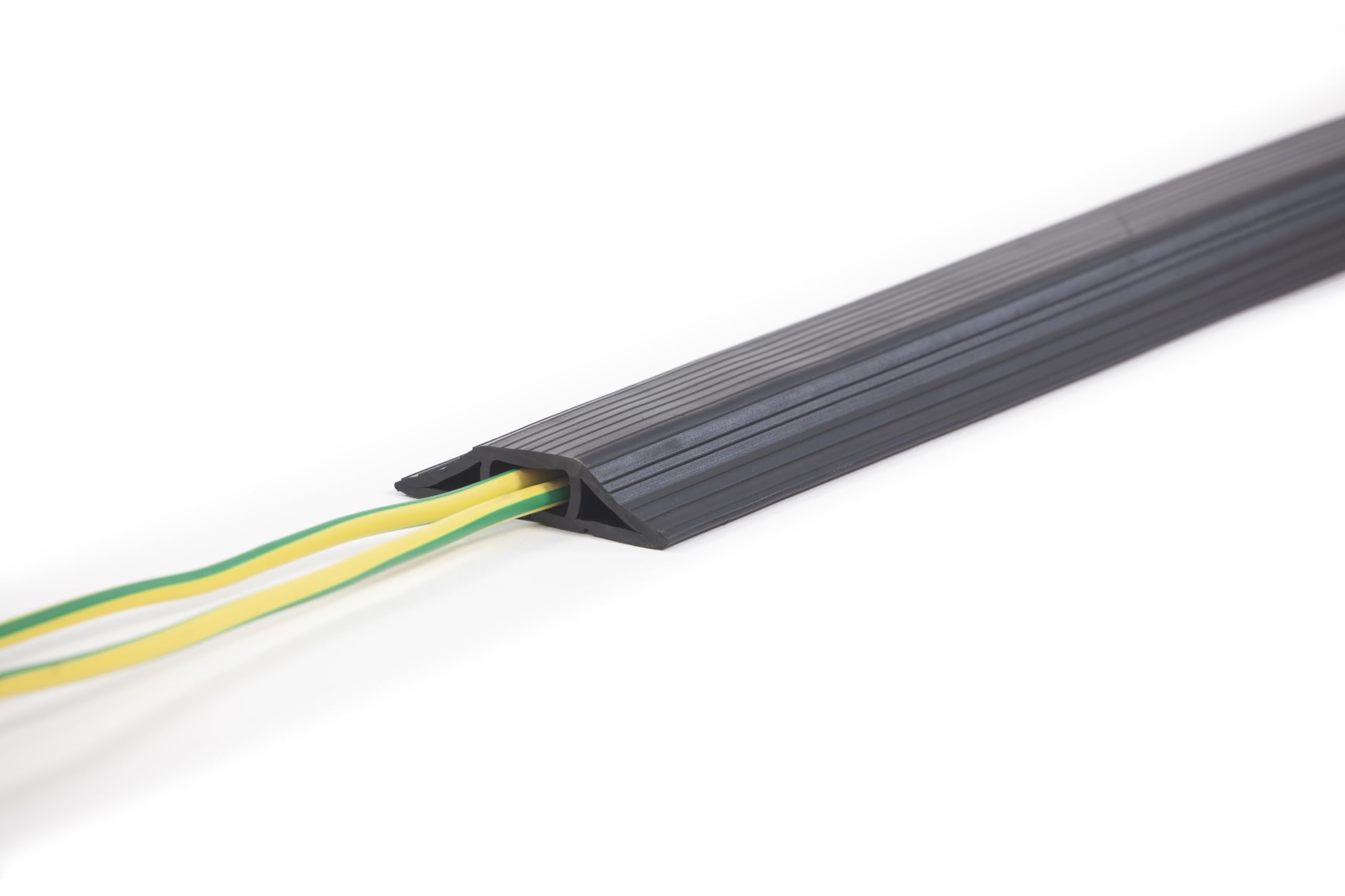 The Ramp People Black 1M Floor Cable Protector 1M-9M (Channel Size 20Mm X 10Mm) (1000Mm)