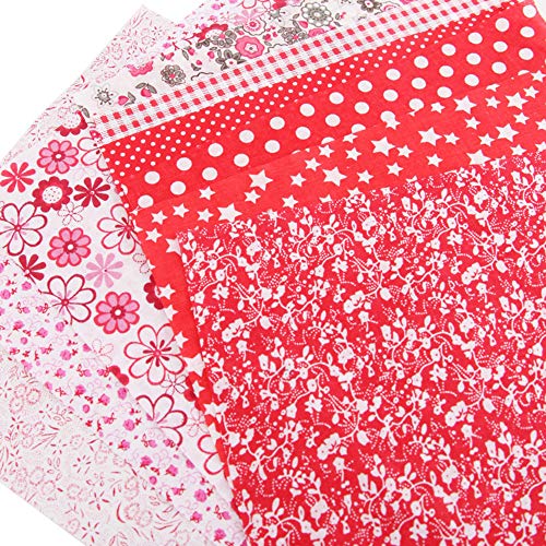 Cucudy 100pcs, Retalhos de Tecido DIY, Estampa Sortida, Algodão, 100x100mm