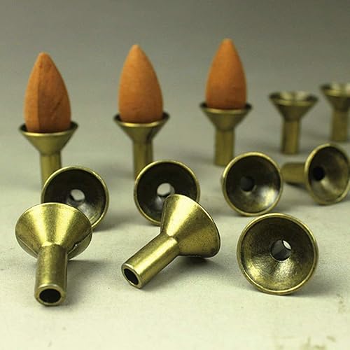 Miniatura 3 de COHEALI Accesorios de joyería, soporte de incienso, 6 piezas de soporte de incensario con forma de filtro de metal, soportes de incienso con núcleo,