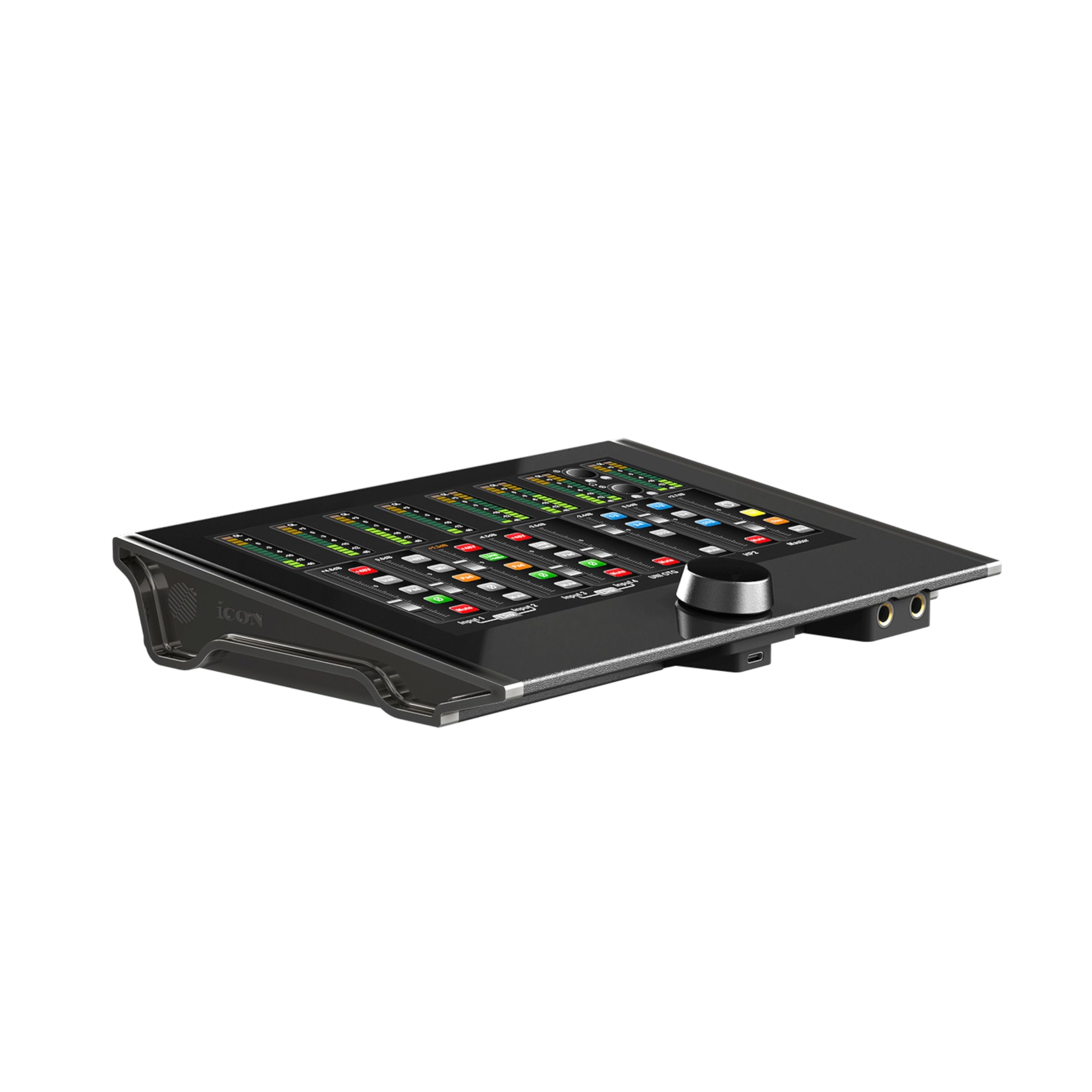 Icon Pro Audio Touch 8 - Interfaz de audio USB de 12 × 12 con pantalla táctil de 10 pulgadas, 4 entradas de micrófono/línea y ADAT para grabación de estudio