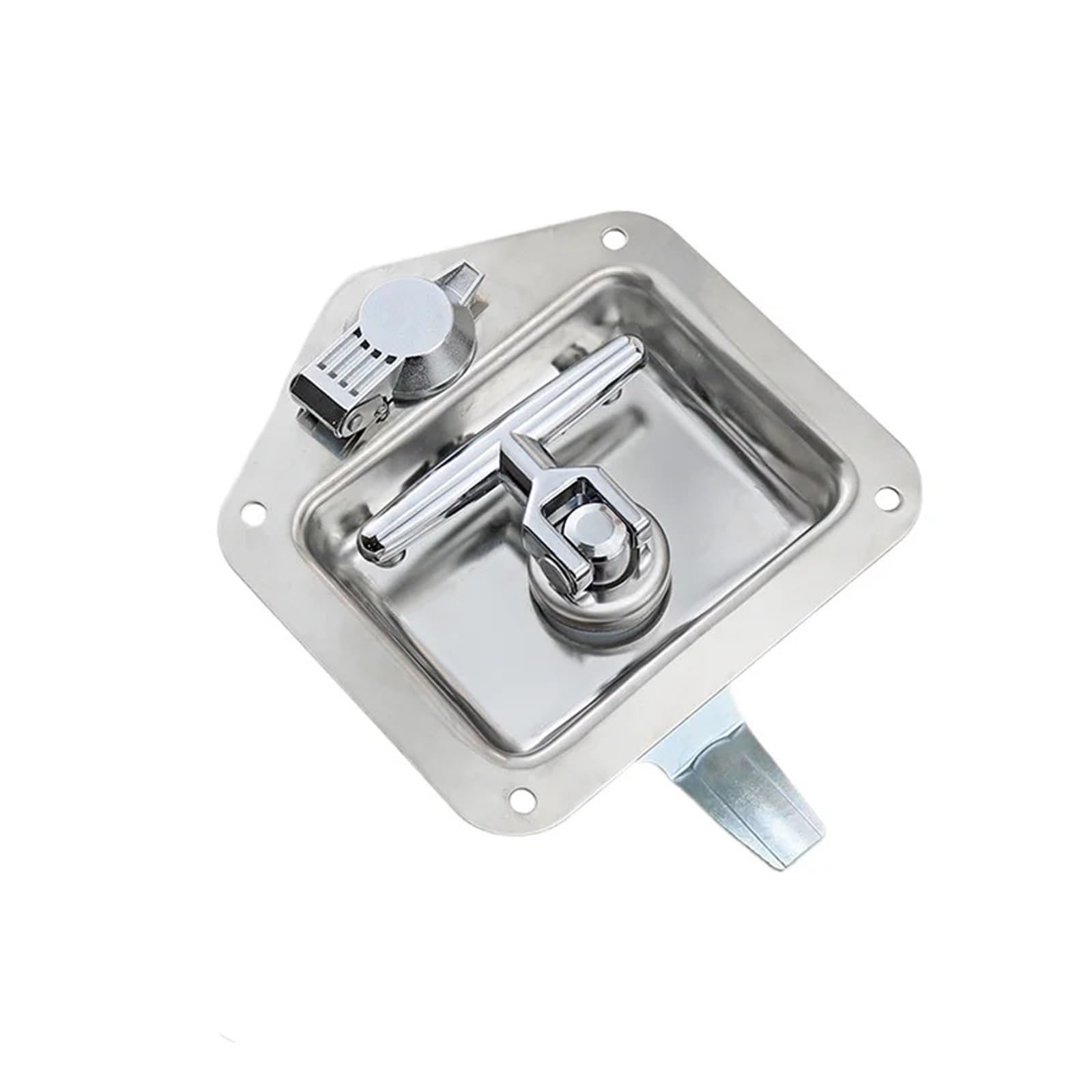 Serratura for pannello in acciaio inossidabile MS858 Serratura a scatola di tipo T for armadi industriali Attrezzature pesanti Veicoli speciali Roulotte 1 pezzo(MS858-2)
