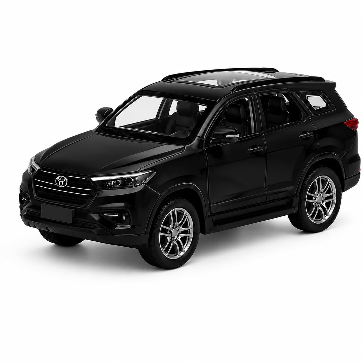 1:36 Scale Toyota Fortuner Diecast Toy Car for Kids (Pack of 1) – Metal Pull Back SUV Model with LED Lights Sound Openable Doors – Mini Alloy Off Road Vehicle Toy for Boys Girls (Color May Vary)-image-14