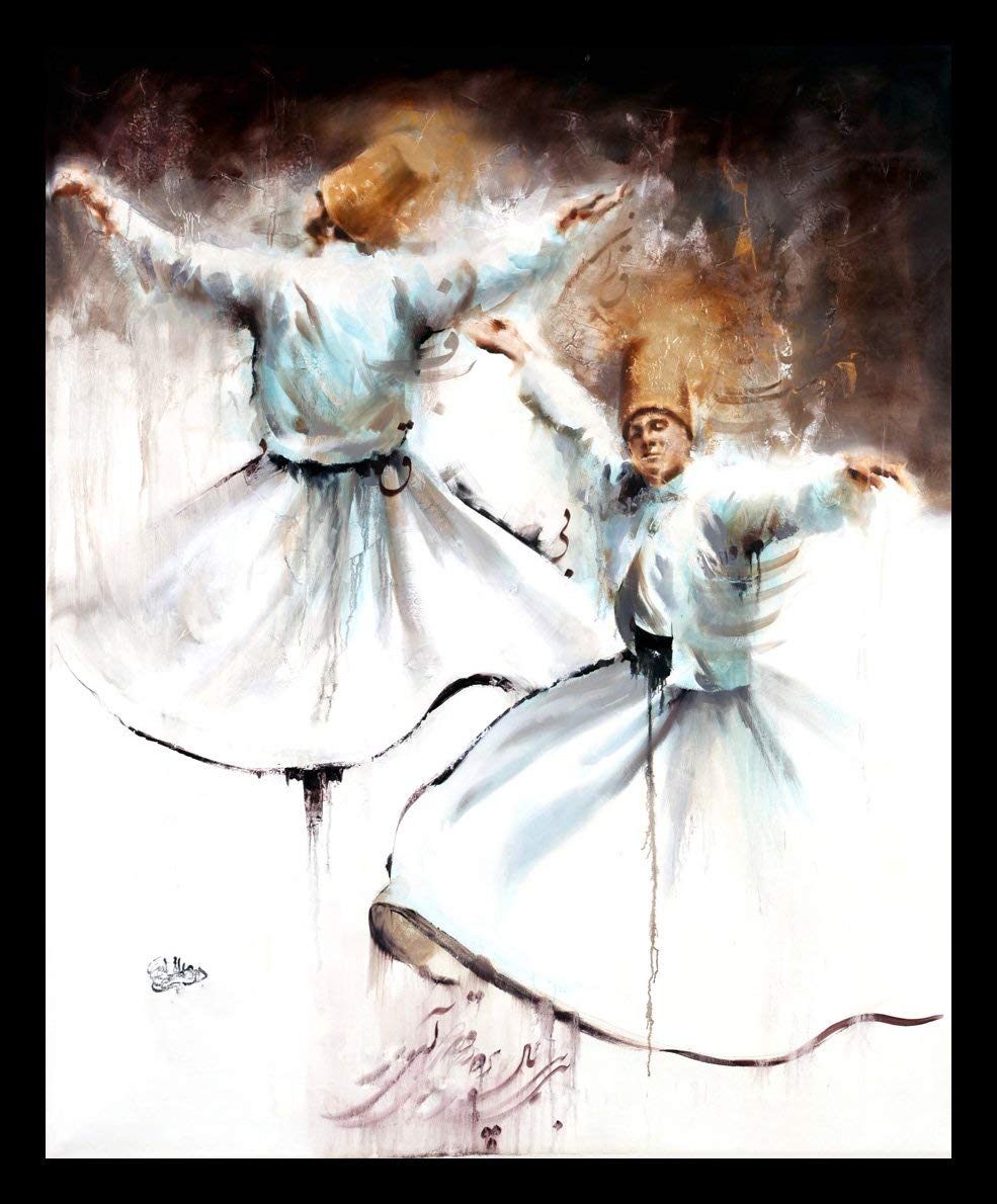 Tallenge - Whirling Dervishes - Medium Canvas - Framed (20 x 24 inches)
