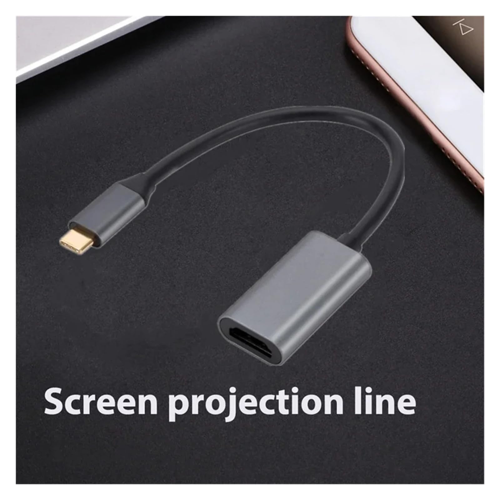 Adattatore USB 3.1 Da USB-C A HDMI (funzione HUB) - Compatibile Con MacBook/iPad/Samsung/Xiaomi/iPhone 15, Funziona Con TV/PC(Silver)