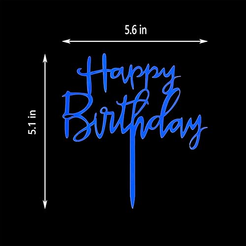 Miniatura 10 de Decoración de pastel de feliz cumpleaños para decoración de fiesta de cumpleaños, espejo de acrílico dorado rosa