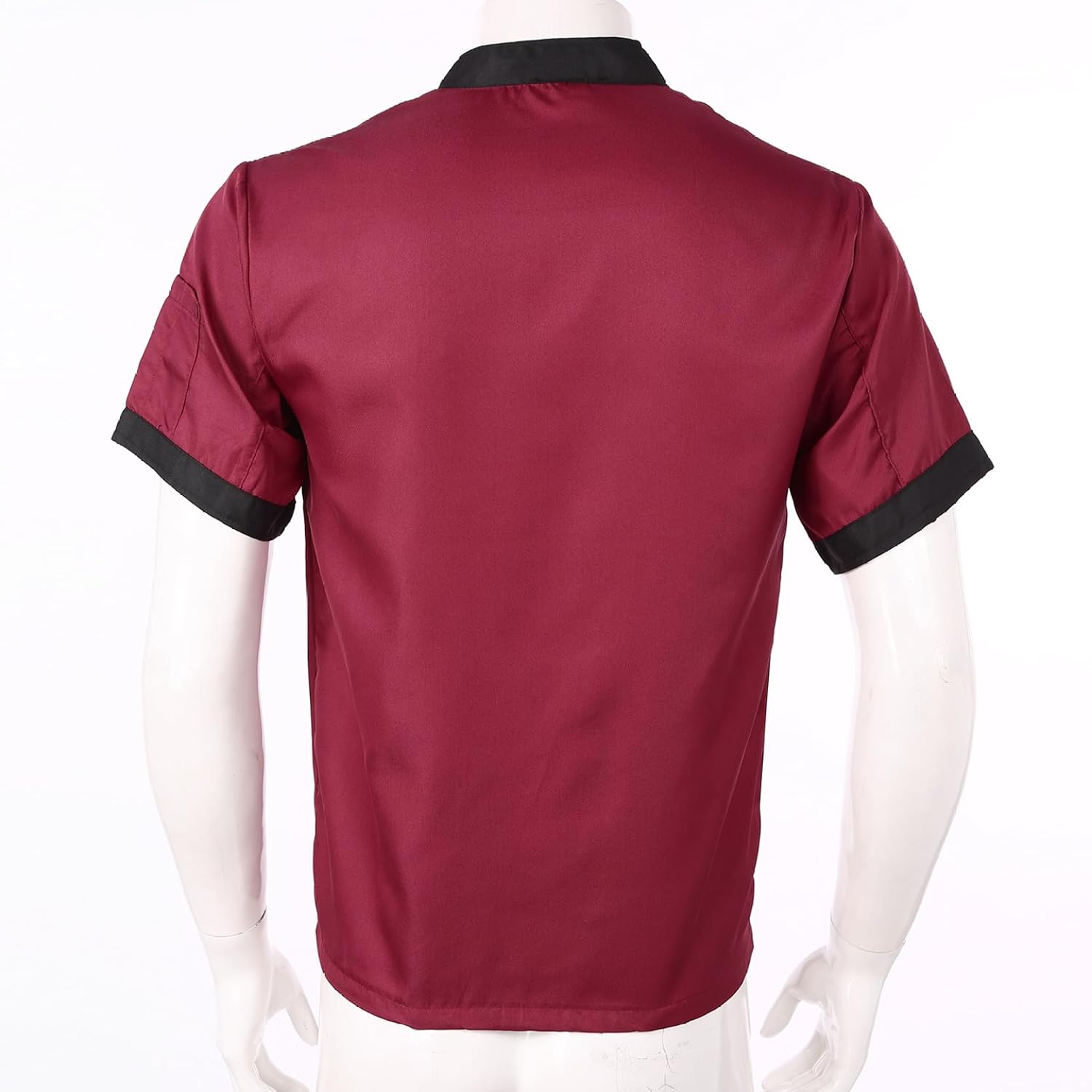 Mens Unisex Short Sleeve Chef Coat Button Down Hotel Resturant Cooking Uniforms Chef Jacket