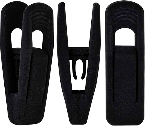 TOFIIGREM Clips de terciopelo negro 20 piezas, clips de terciopelo antideslizantes para faldas de terciopelo, perchas de pantalones, perchas de
