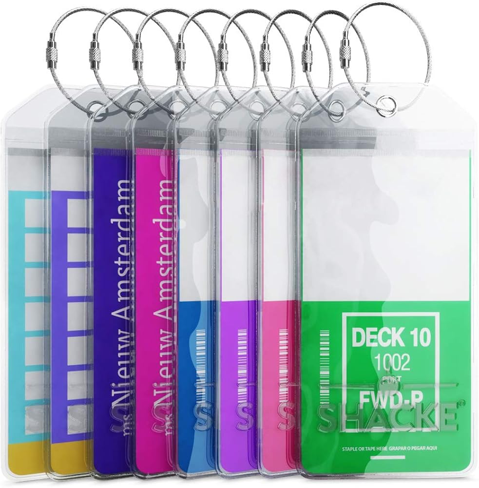 Shacke Cruise Tags Zip Seal - Etag Holders & Steel Loops