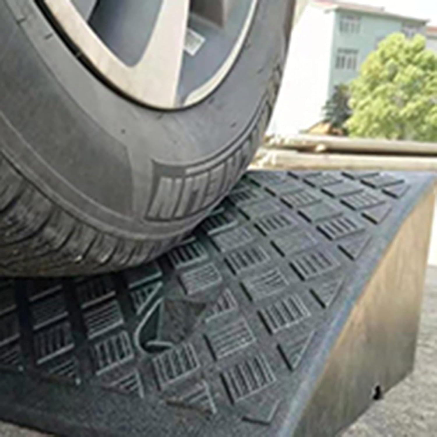 Curb Ramp， with Slip- Resistant Surface Rubber Curb Ramp for Driveway,Sidewalk, Car, Scooter, Bike, Motorcycle, Threshold Ramp (Color : Black, Size : 100x25x5cm)