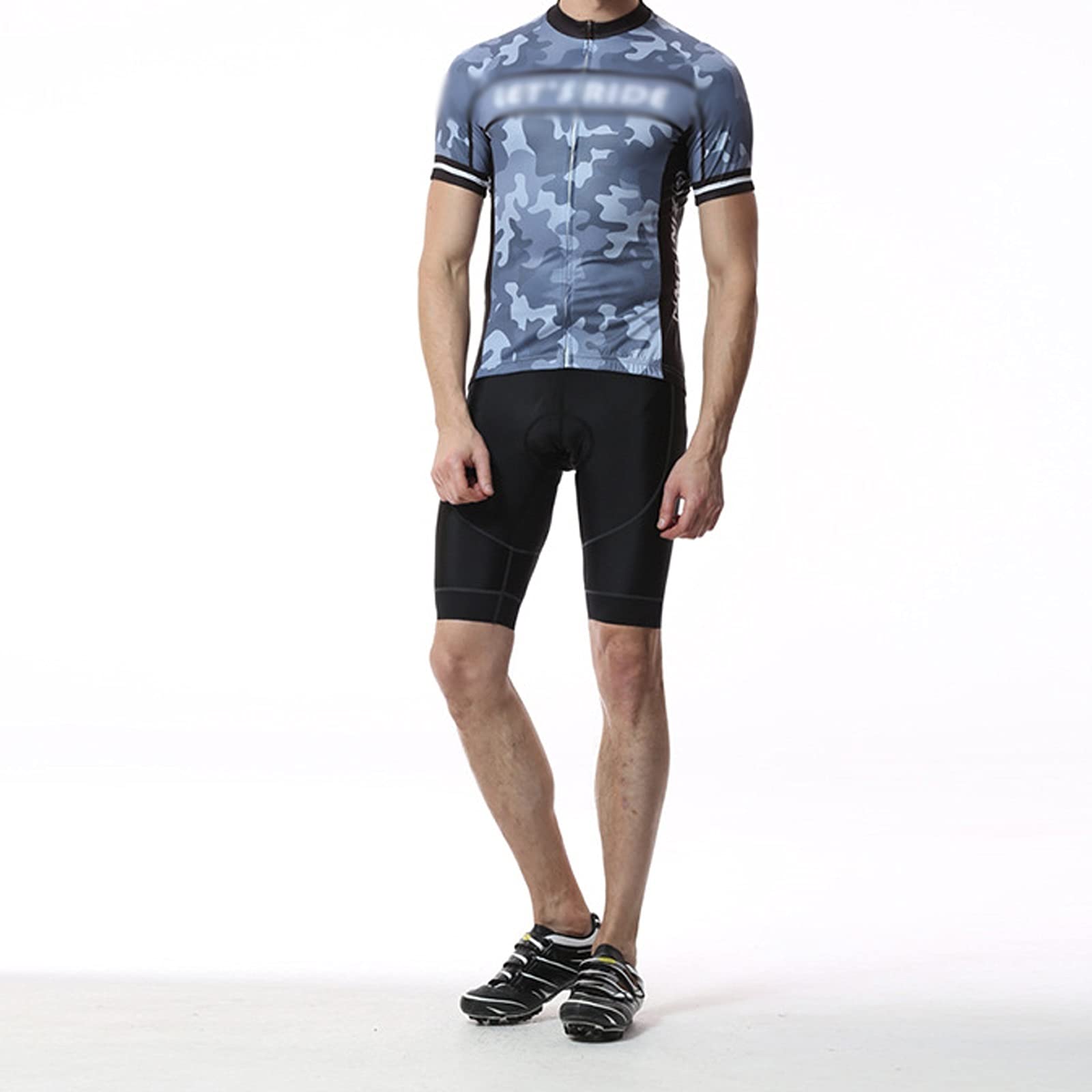 Męska odzież kolarska Mężczyźni Jazda na rowerze Jersey Set Summer Mountain Bike Clothing Odzież z krótkim rękawem Oddychająca koszula rowerowa z czarnymi wyściełanymi szorty Męskie koszulki kolarskie