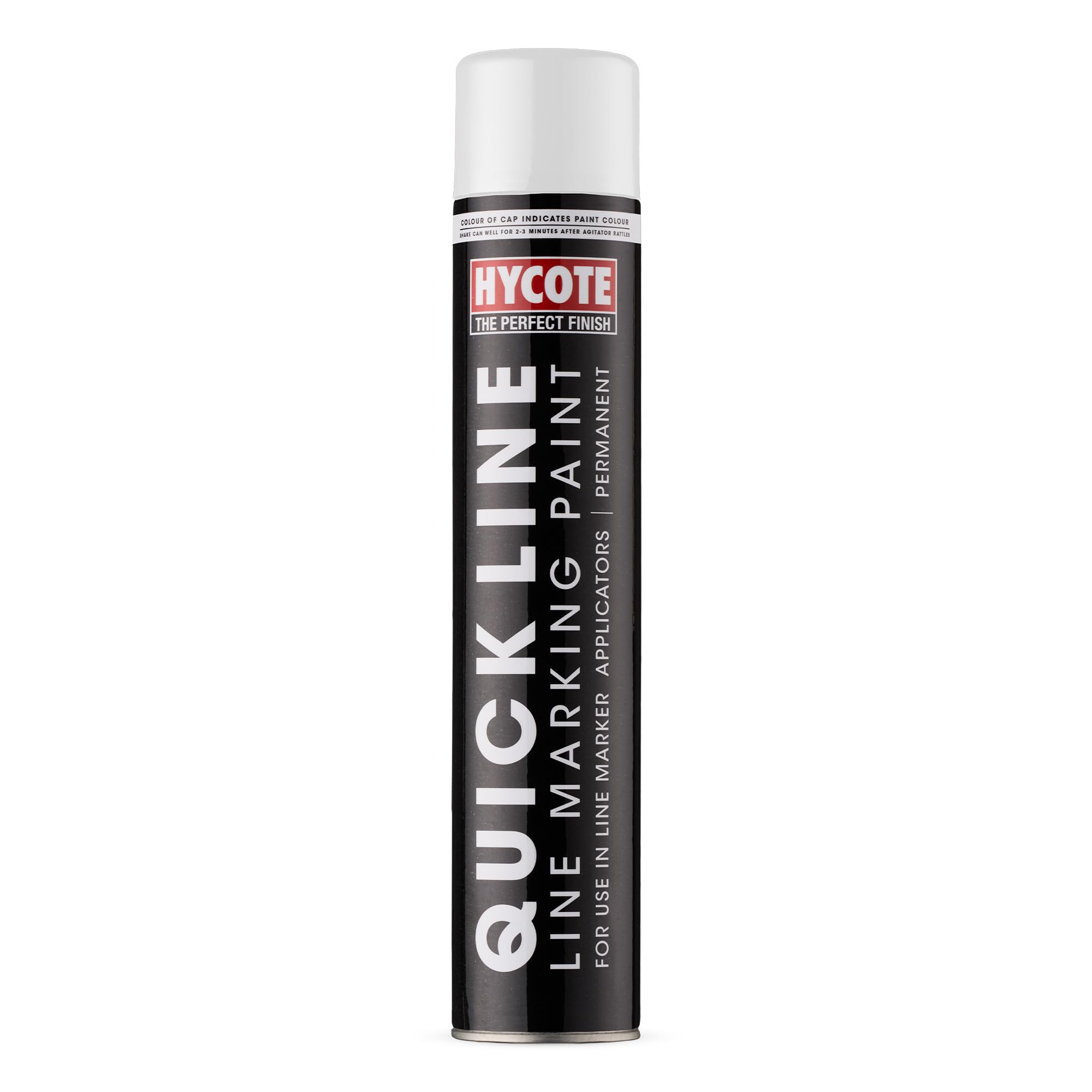 Hycote White Line Marker Spray Paint 750ml for Car Park Lines, Sports Fields and Floor Marking, High Visibility Ground Marking Paint for Warehouses, Construction and Traffic Layout