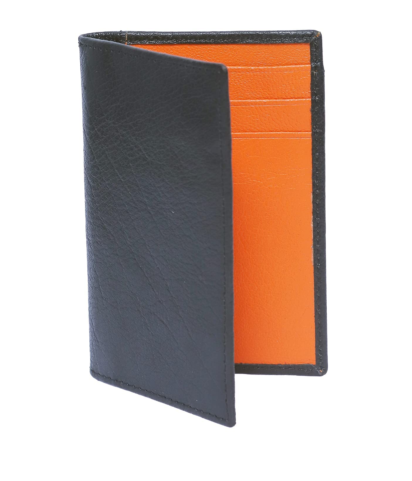 Sponsored Ad – Men Women Leather Credit Card Holder Wallet, 9 Card Slots, Super Slim, Small Compact Minimalist RFID Blocking Ideal for Travel - Orange