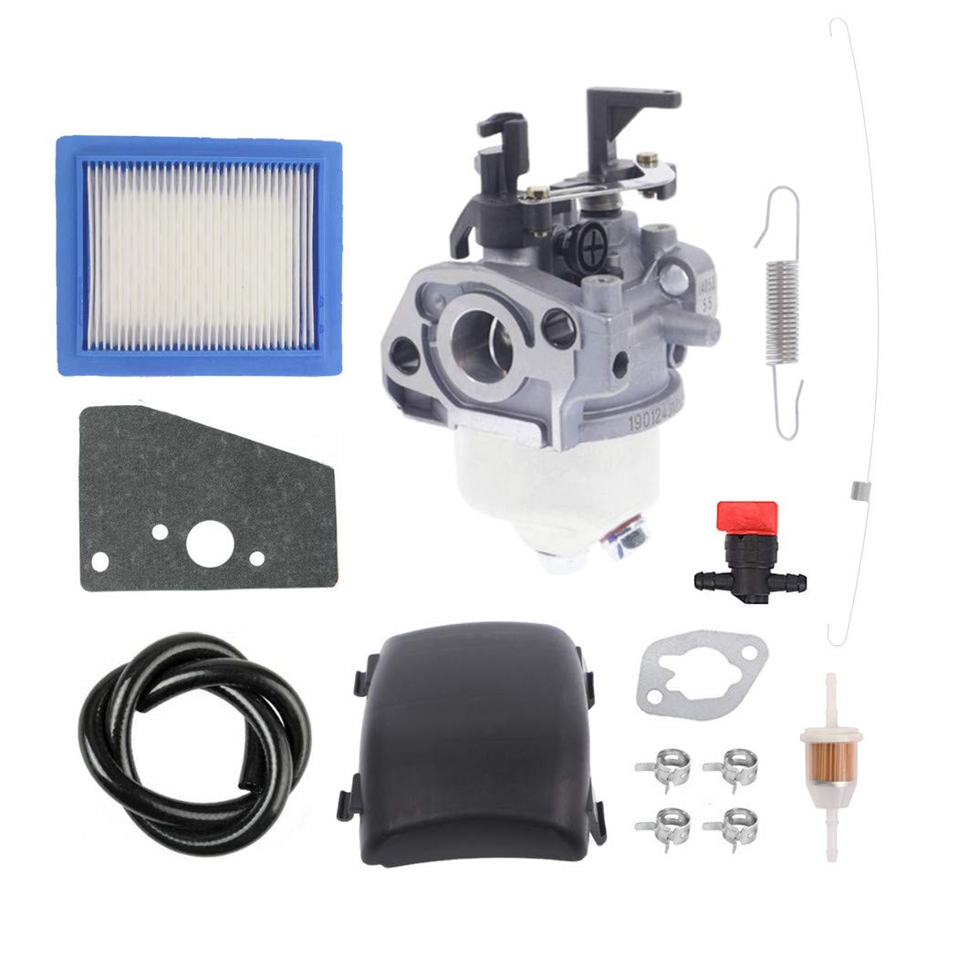 Cnfaner 14 853 68-S 14 853 90-S Carburetor + 14 096 133-S Air Filter Cover for Kohler 1485368-S XT6.5 XT6.75 XT650 XT675 Lawn Mower with Fuel Filter 14-083-22-s Air Filter Line Kit