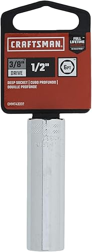 Miniatura 4 de CRAFTSMAN Toma profunda, SAE, unidad de 3/8 pulgadas, 1/2 pulgadas, 6 puntos (CMMT43332)