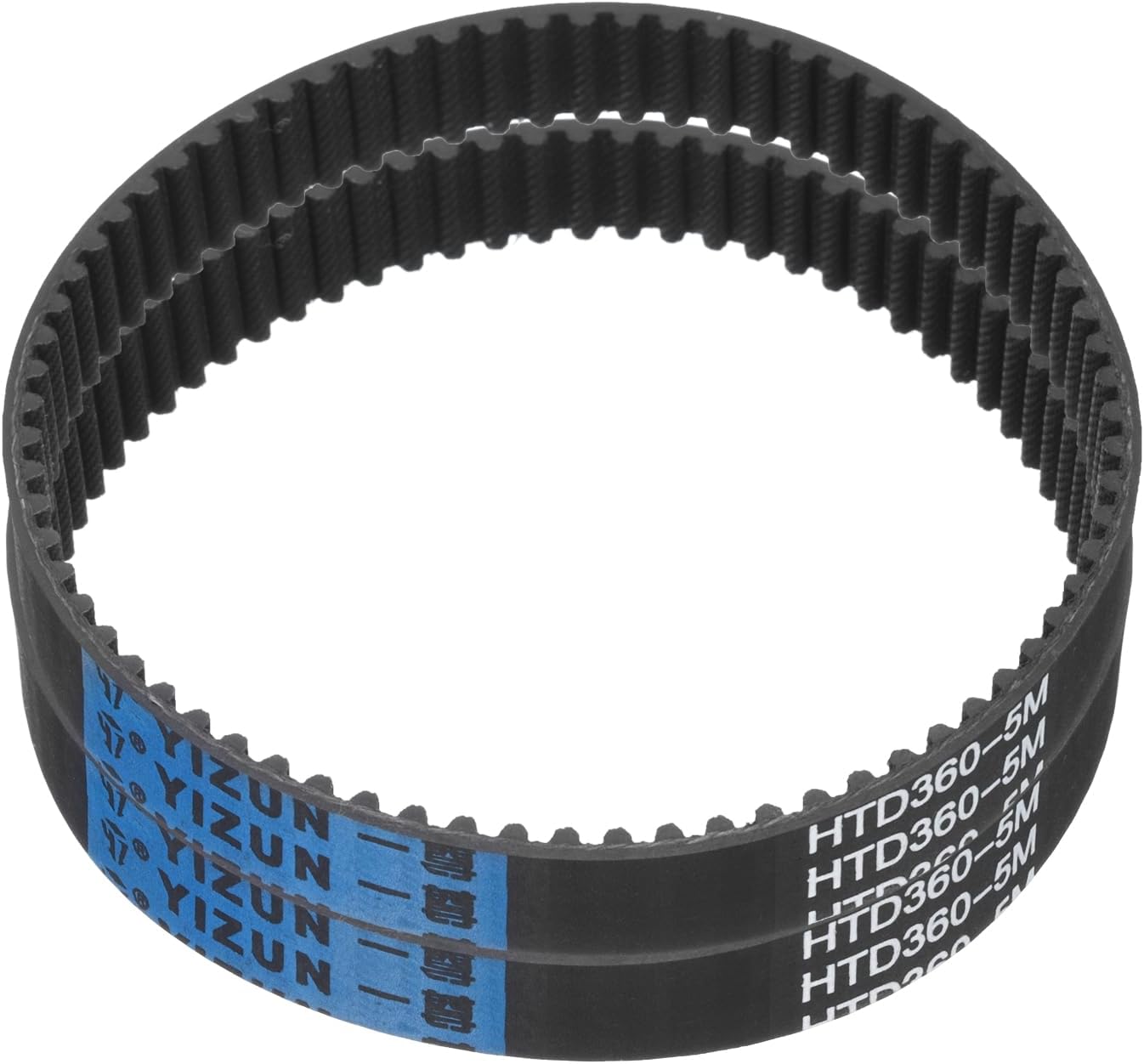 2pcs HTD-5M Rubber Timing Belt 72 Teeth, 360mm Pitch Length x 15mm Width x 3.6mm Height, Closed Loop Pulley Timing Belt