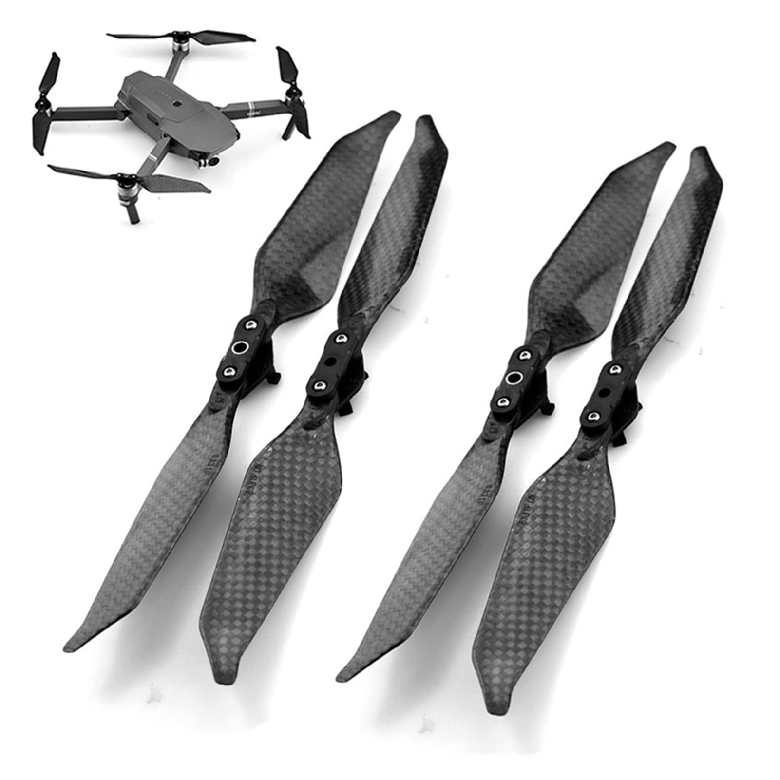 8331 śmigło zapasowe z włókna węglowego o niskim poziomie hałasu wymienne części ostrza CW CCW, dla Mavic Pro Platinum Drone Dron 9-calowy z dwułopatowym śmigłem(Two blade 8 Pcs)
