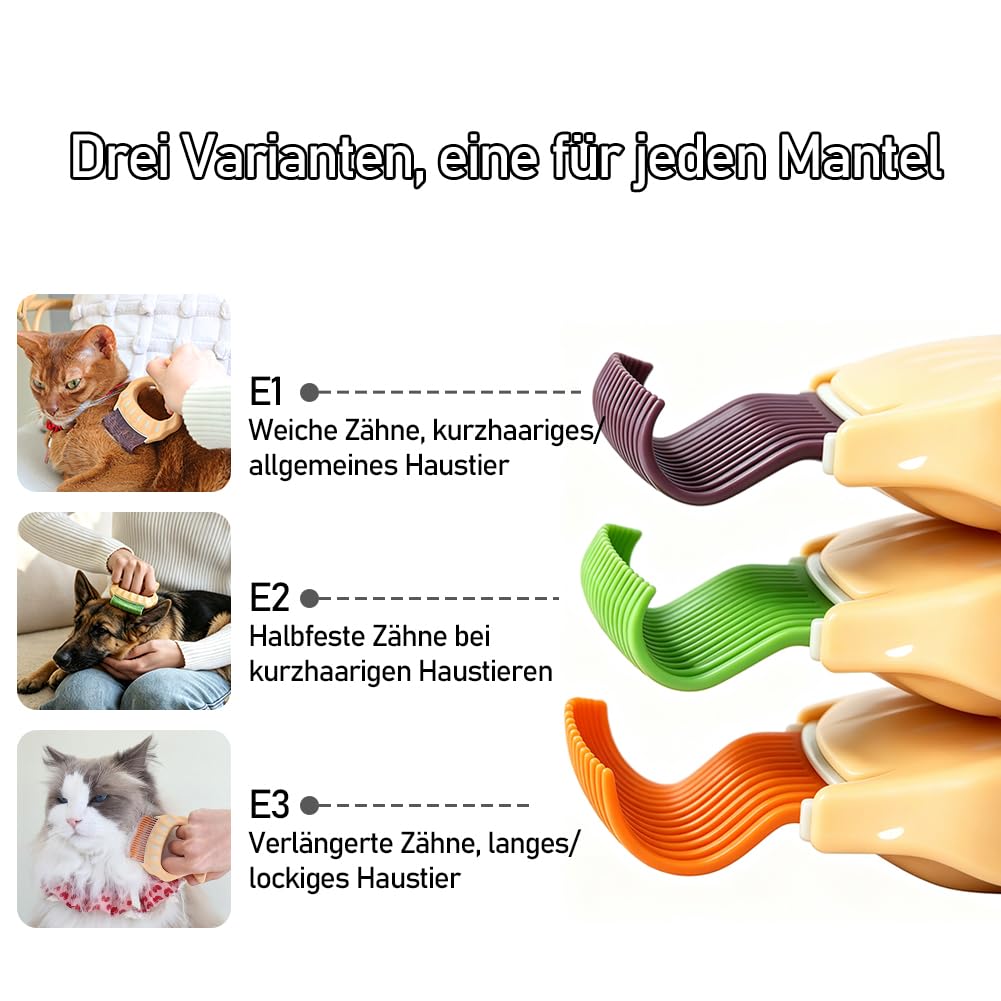 Katzenbürste Unterfell Kurzhaar, Unterwolle Pflegekamm für Katzen, Zupfbürste, Entfilzungsbürste, Hundekamm, Fellkamm für Hunde, Hautschonend