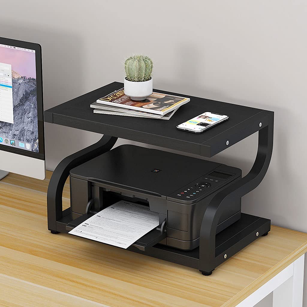 Libreria da tavolo TOMYEUS supporto per stampante desktop copie supporto stampante doppio scaffale portaoggetti scaffali libreria scaffali casa ufficio stoccaggio cucina articoli vari supporto da