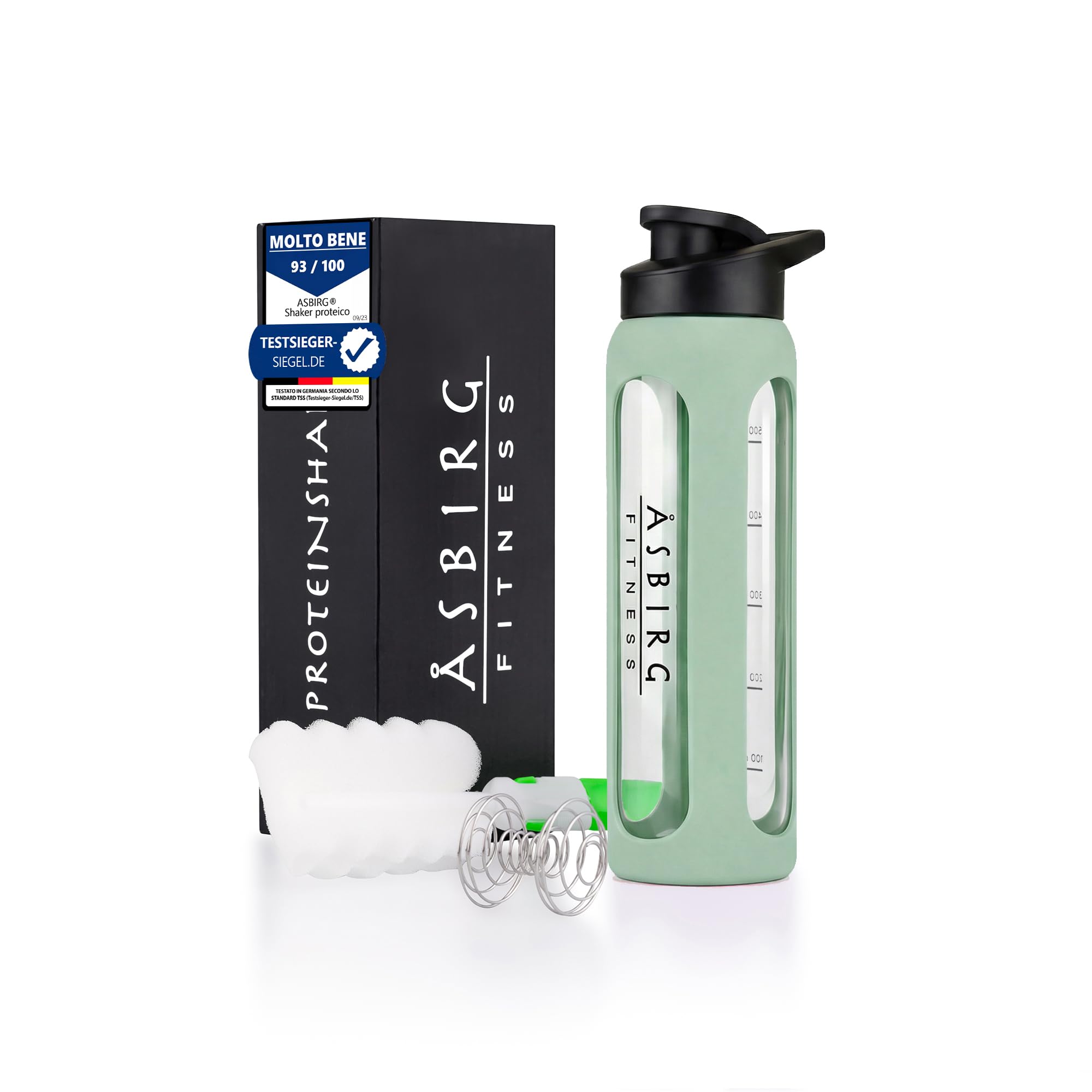AMITYUNION Shaker per proteine 300 ml Heaven a prova di perdite, senza