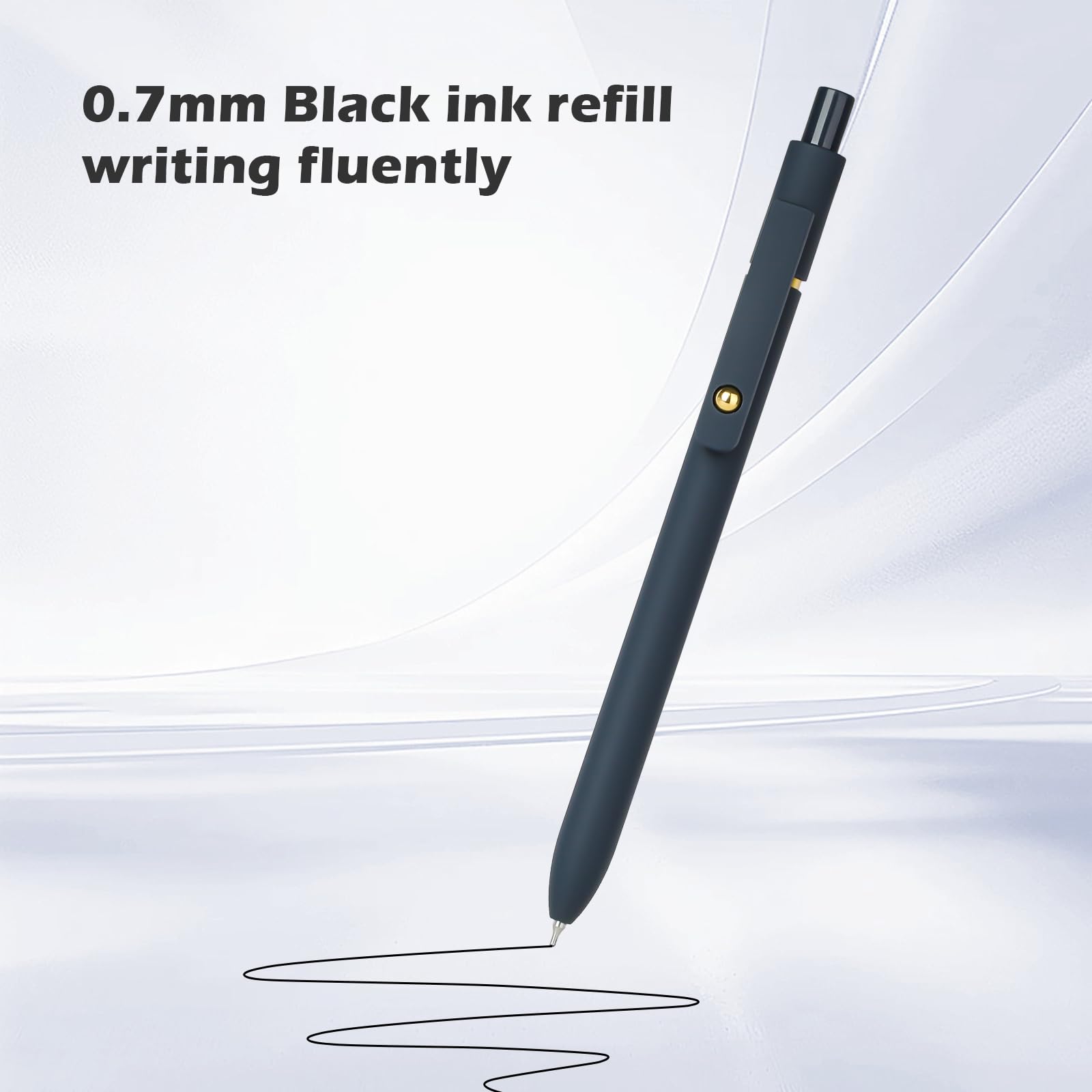 Ddaowanx Gel Pens, 0.7mm Quick Dry Black Ink,Fine Point Smooth Writing Pens,Office School Supplies,Gifts for Women Man(6Pcs Black White Gray, Black)