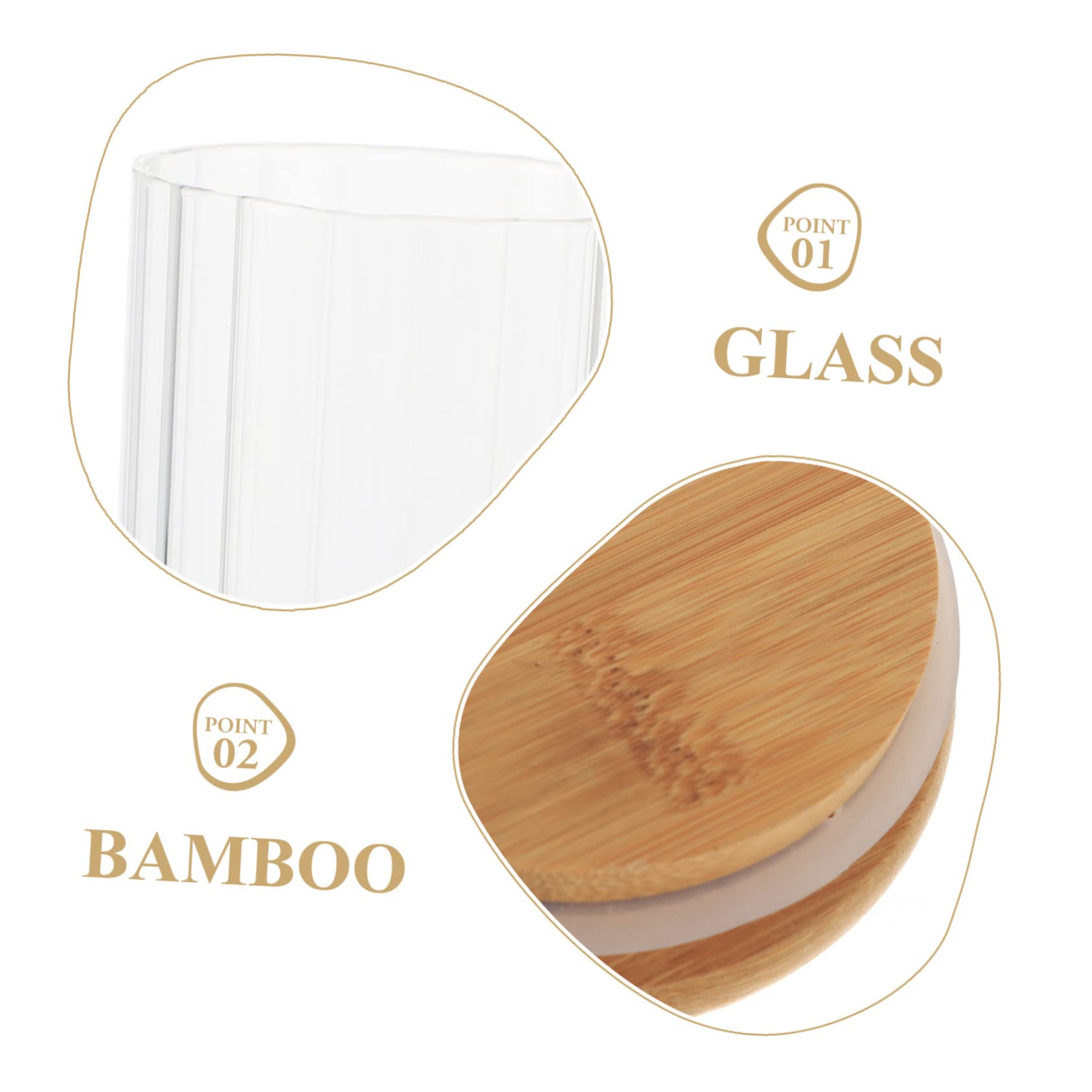 Set da 3 Contenitori con Coperchio per Alimenti in Vetro Trasparente con Chiusura Ermetica, Capacità 550ml 850ml 1150ml, per Conservare Noci e Fagioli in Cucina