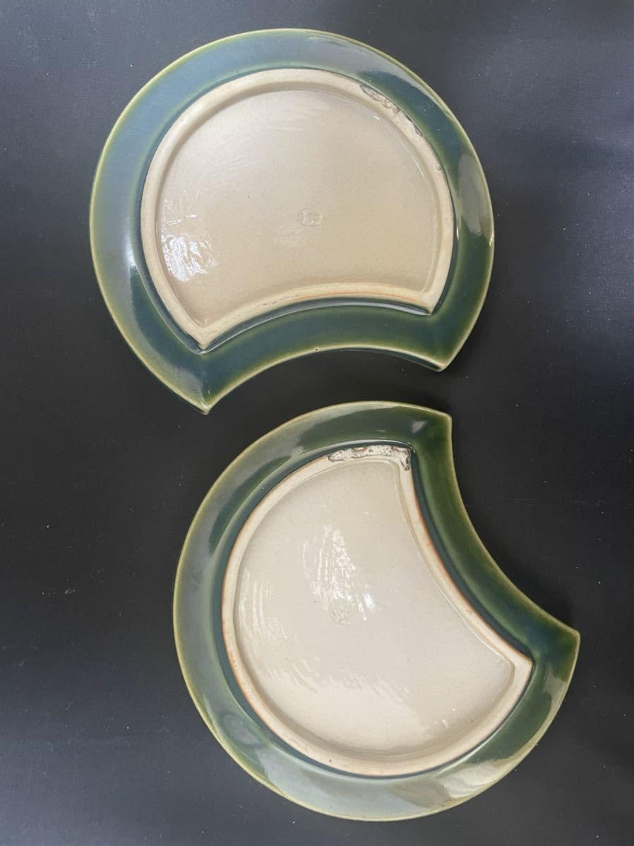 Amazon.co.jp: 【織部焼の欠月形落葉文銘々皿(2枚1組)】検索美濃