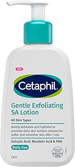 Cetaphil Gentle Exfoliating SA Lotion, Lightweight Moisturizer for All Skin Types, 236 ml Pump Bottle, Salicylic Acid, Mandelic Acid & Gluconolactone, Gently Exfoliates