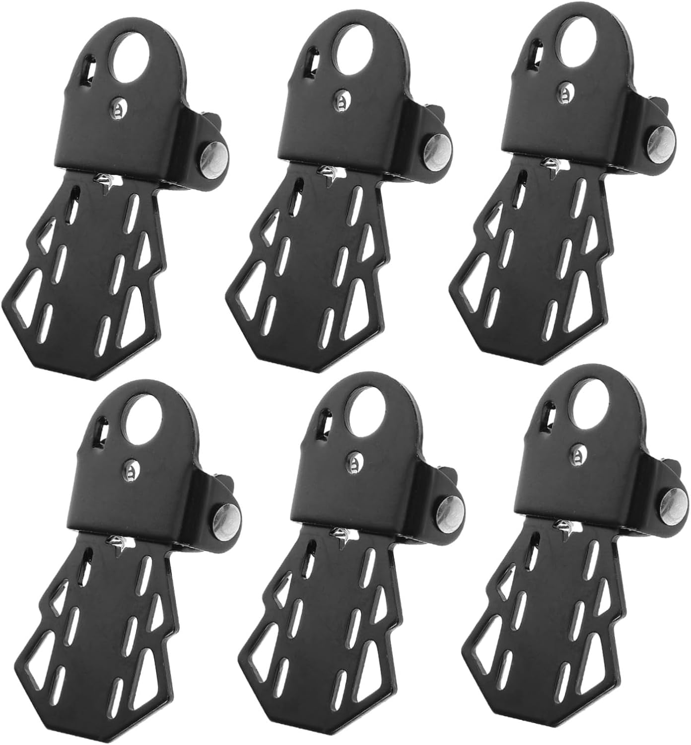 6pcs Folding Bike Foot Pegs Carbon Steel Black for Rear Passengers | Quick Installation and Removal, Universal Fit for Atv and Scooter Use, Heavy Duty Support
