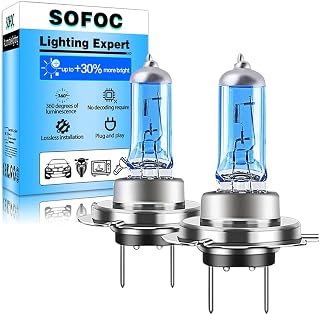 SOFOC H7 バルブ 12V カーヘッドライト ホワイト 6000K 2000LM 30%明るい PX26D DRL フロントフォグランプ 100W 64210 交換用 2Pcs
