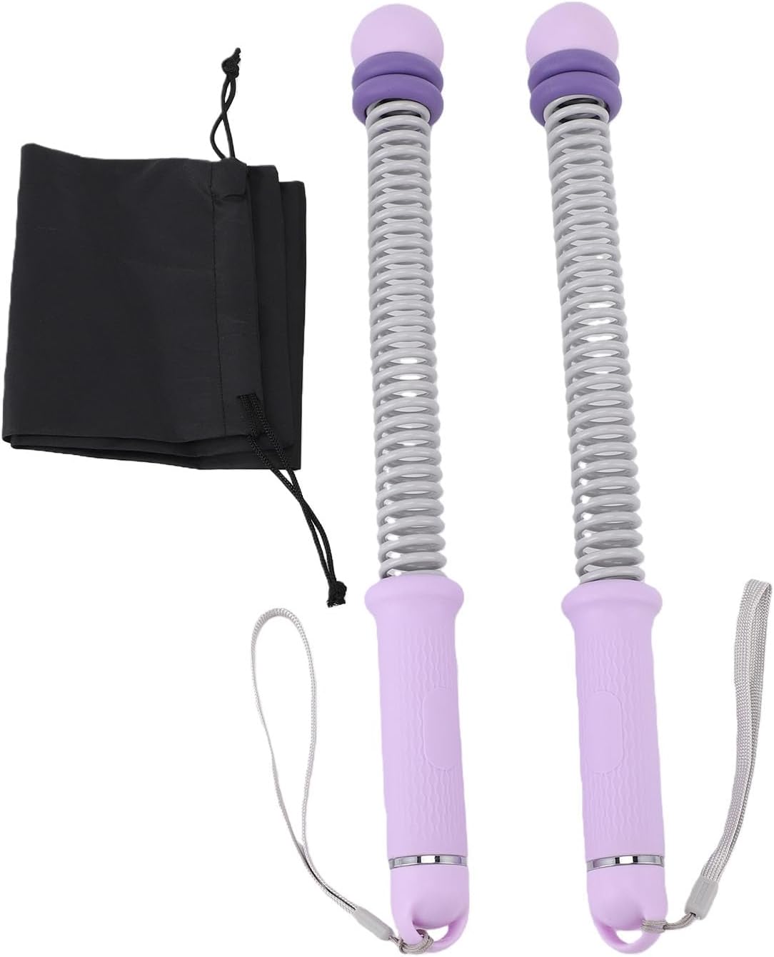 Ymiko Weighted Adjustable Ropeless Battle Ropes, Portable Quiet Fitness Equipment for Full Body Training with Storage Bag, Ideal for Home Gym HIIT Cardio Strength Workout for Men (Pink)