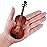 Miniature Violin with Stand,Bow and Case Mini Musical Instrument Miniature Dollhouse Model Home Decoration (3.15x1.18x0.59)