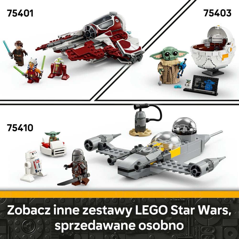 LEGO Star Wars Myśliwiec ARC-170, Zabawka dla Dziecka do Zbudowania dla Fana Filmu Gwiezdne Wojny: Zemsta Sithów, Zestaw ze Statkiem Kosmicznym dla 9-latka, Prezent dla Chłopca i Dziewczynki 75402