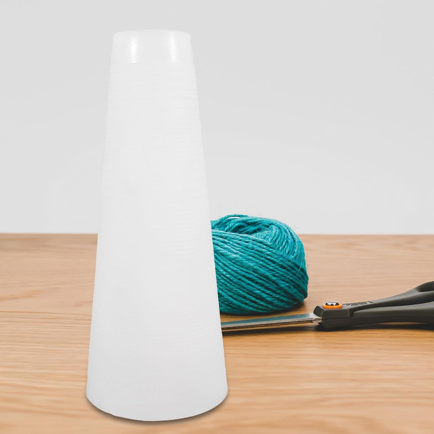 10 Pack White PVC Conical Yarn Cones for Textile Winding