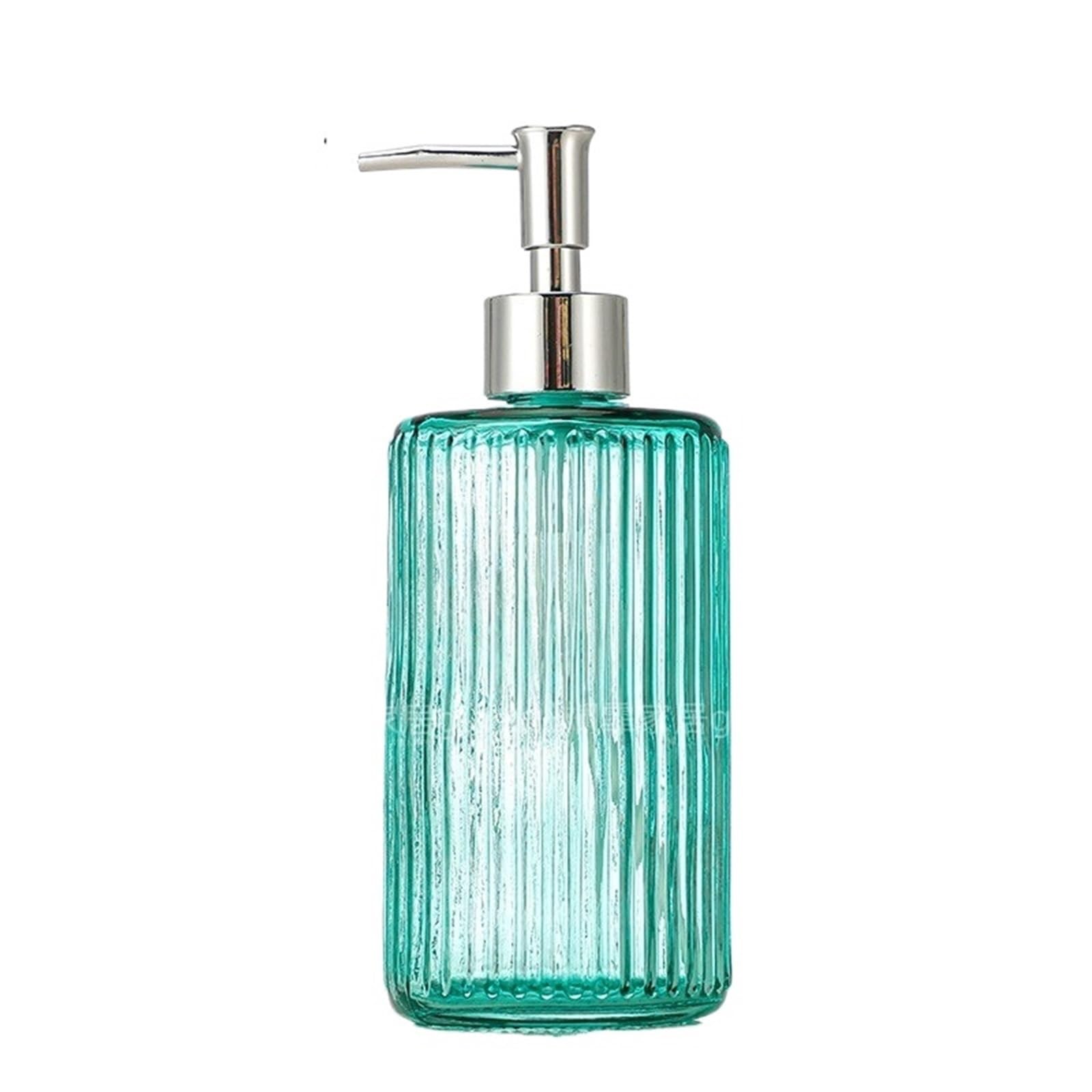 soap dispenser 500ml Large Capacity Glass Soap Dispenser Bathroom Shower Gel Lotion Press Pump Bottle(Green)