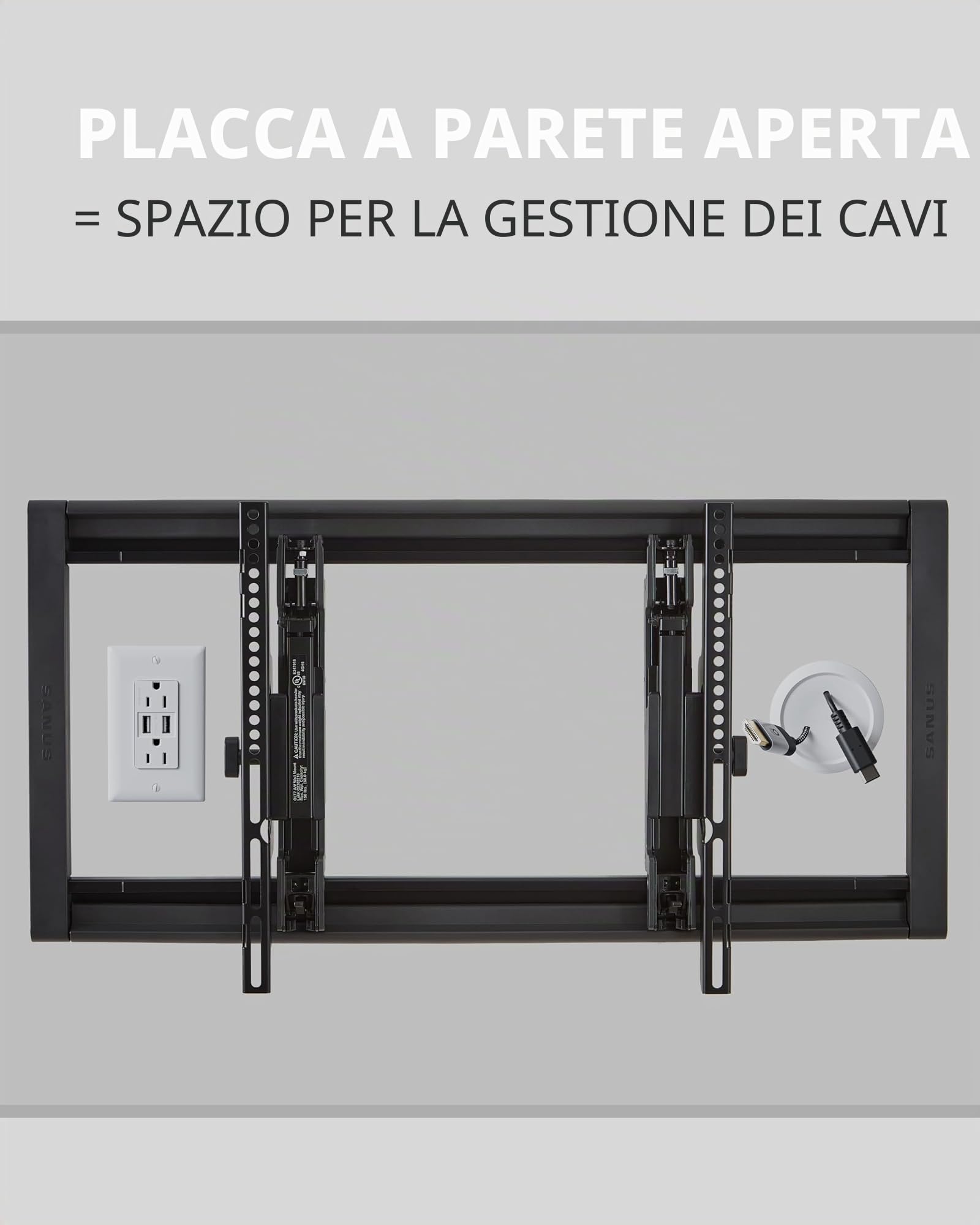 Sanus VLT7-B2 (Nero) Staffa TV inclinabile e Girevole da 42-90"