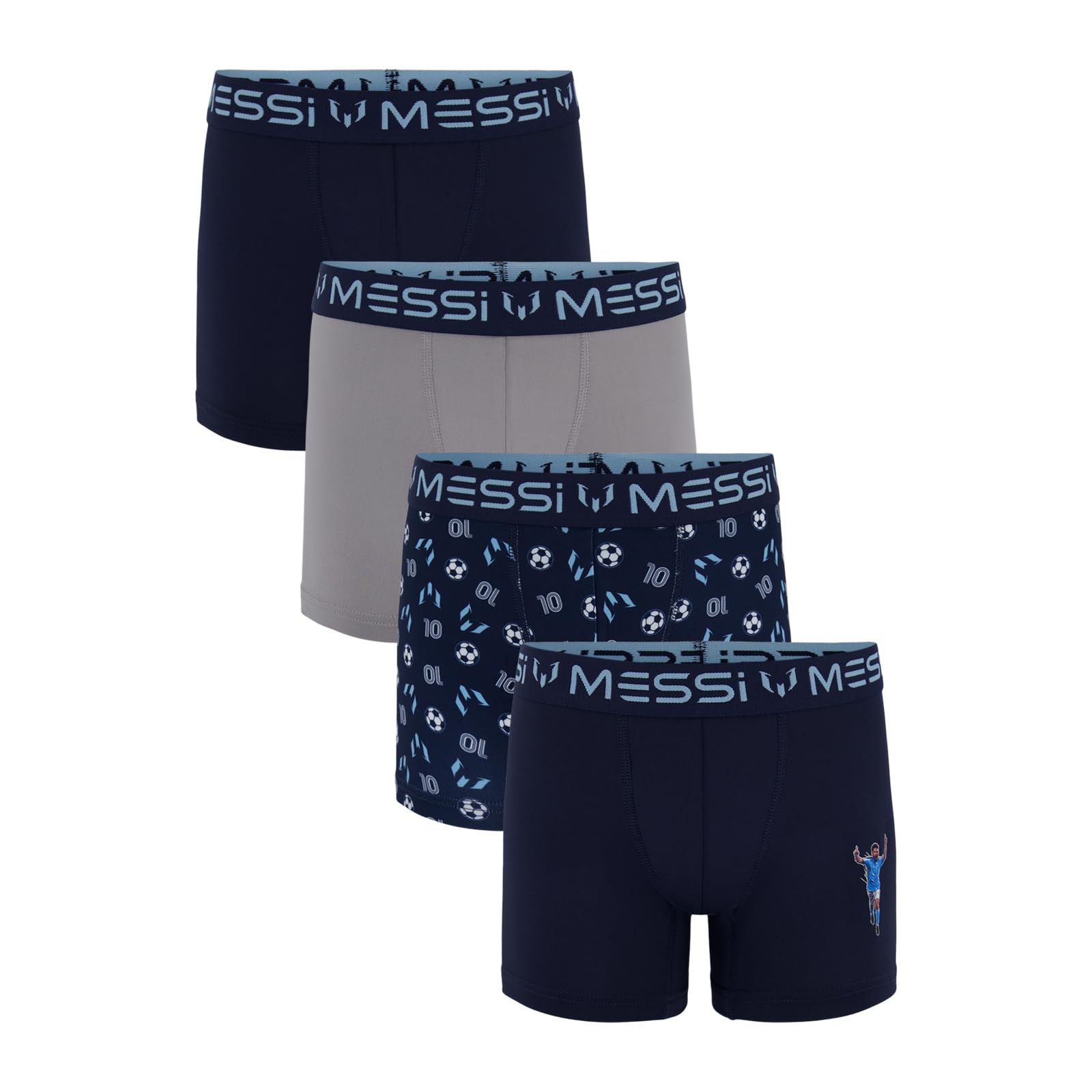 MESSI BOYS 4PK STRETCH BOXER BRIEFS