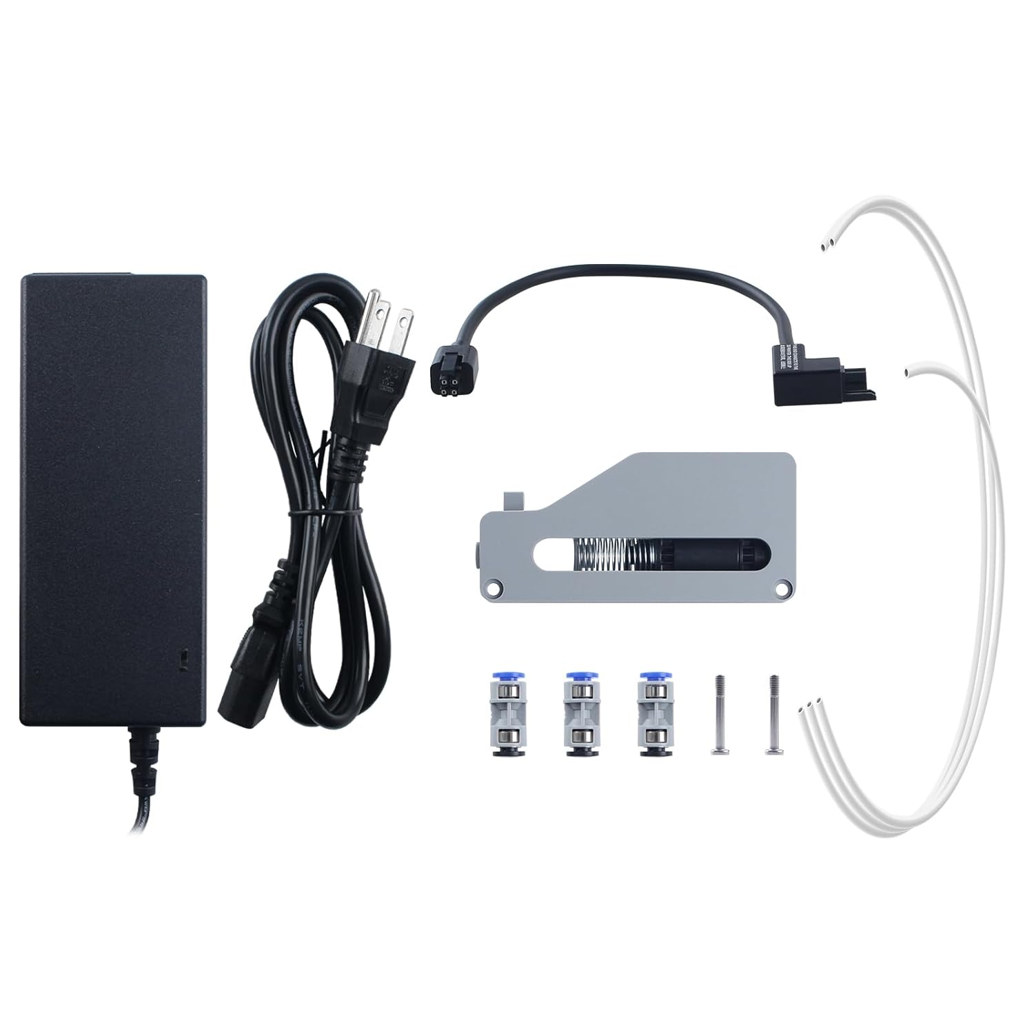 Immdinogo AMS 2Pro Upgrade Kit for BambuLab X1/X1C/X1E/P1P/P1S: 24V 4A Power Switching Adapter with Filament Buffer Bus Cable-4pin PTFE Tube Connector 3D Printer Accessories