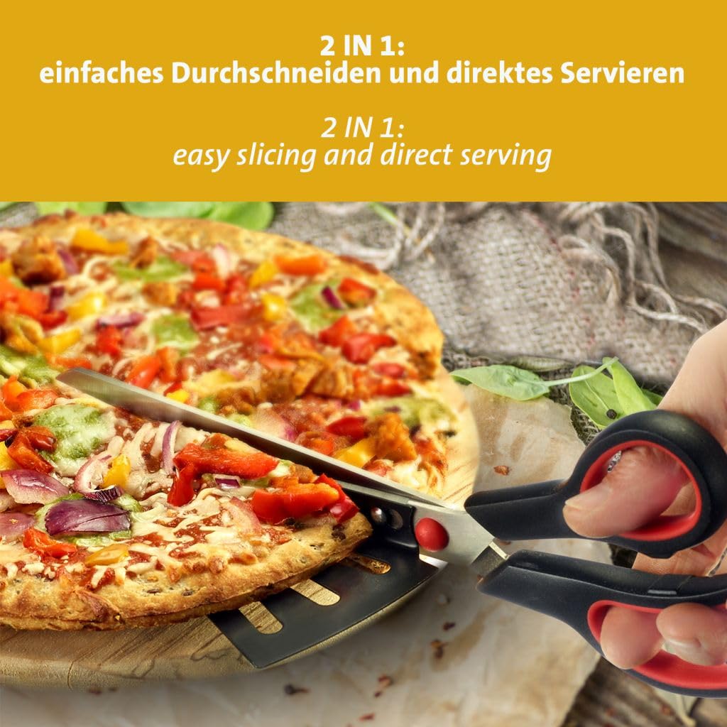 Westmark Antonio Tagliapizza – nożyce do pizzy i podnośnik, stal nierdzewna, bez BPA