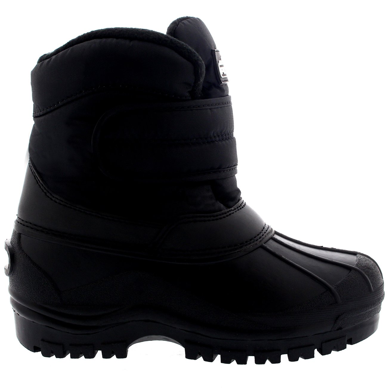 POLAR Unisex Kids Single Strap Thermal Winter Snow Hiking Outdoor Nylon Boots - Black - UK5/EU38 - YC0460