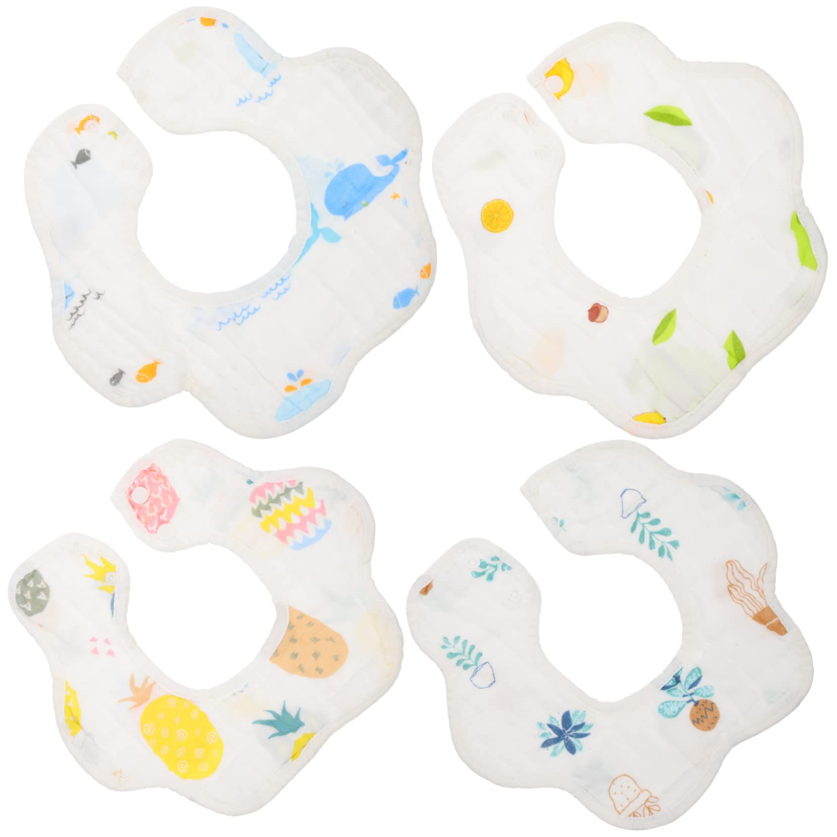 Abaodam 12pezzi Bavaglini Per Design Assorbenti e Regolabili Confezione Per e Ruttini Morbidi