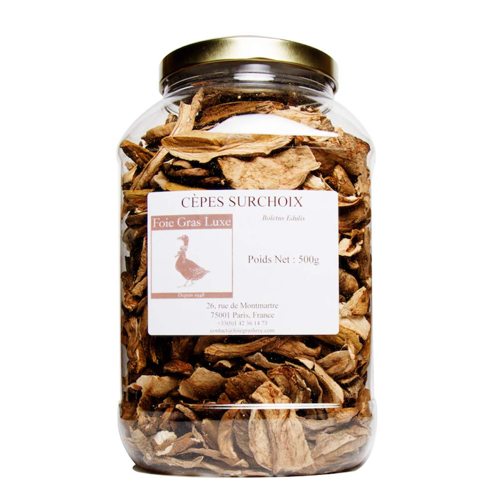 Cèpes Séchés Surchoix - 500 Gr -Sec - Déshydratés - Bocal Hermétique – Sélection qualité 1er Choix (500)