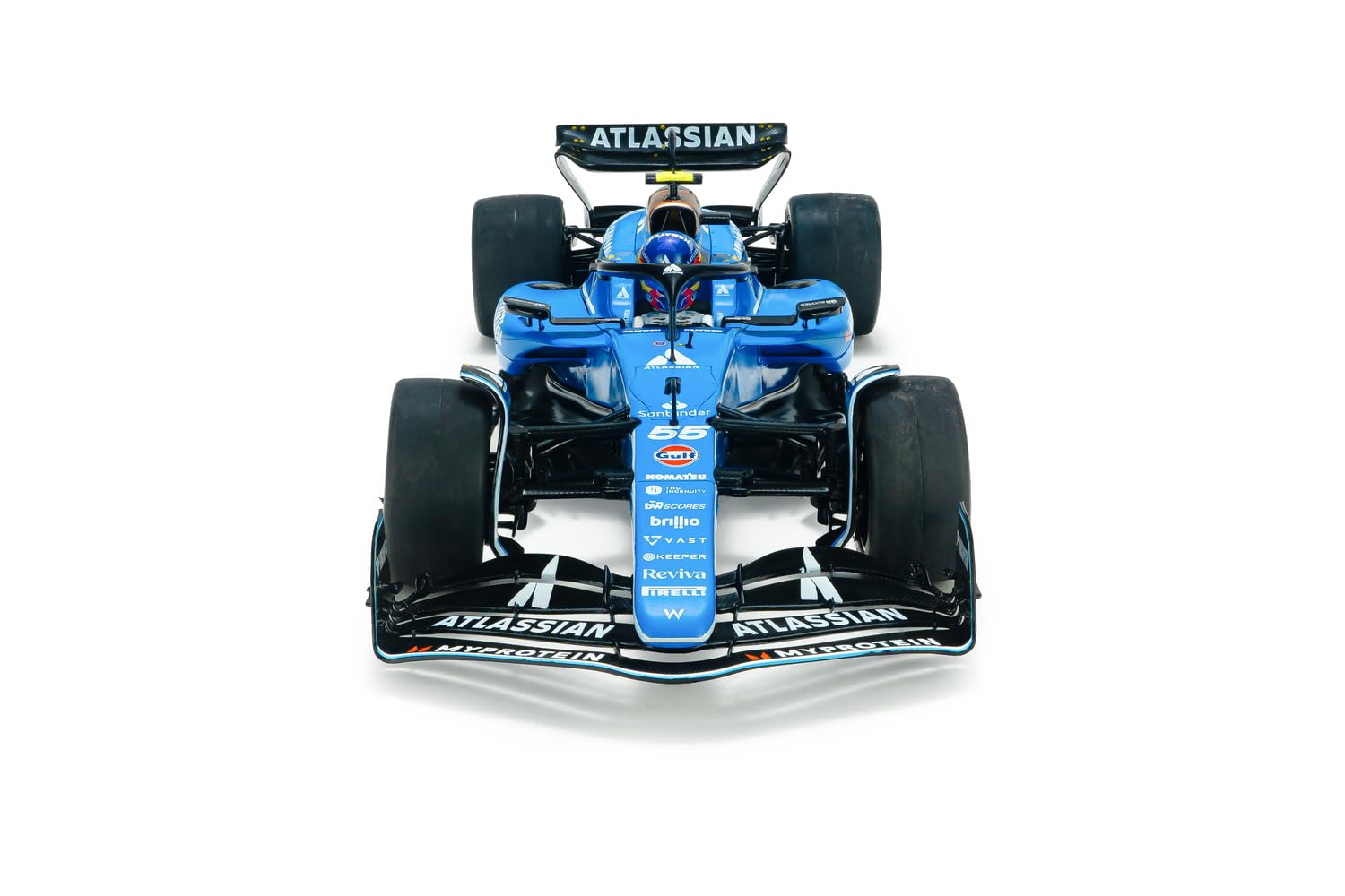 Solido Williams FW47#55 GP Australia 2025 - Formuła 1 Diecast model samochodu, samochód wyścigowy C.Sainz, szczegółowa miniatura sportów motorowych, niebieski, 1:18