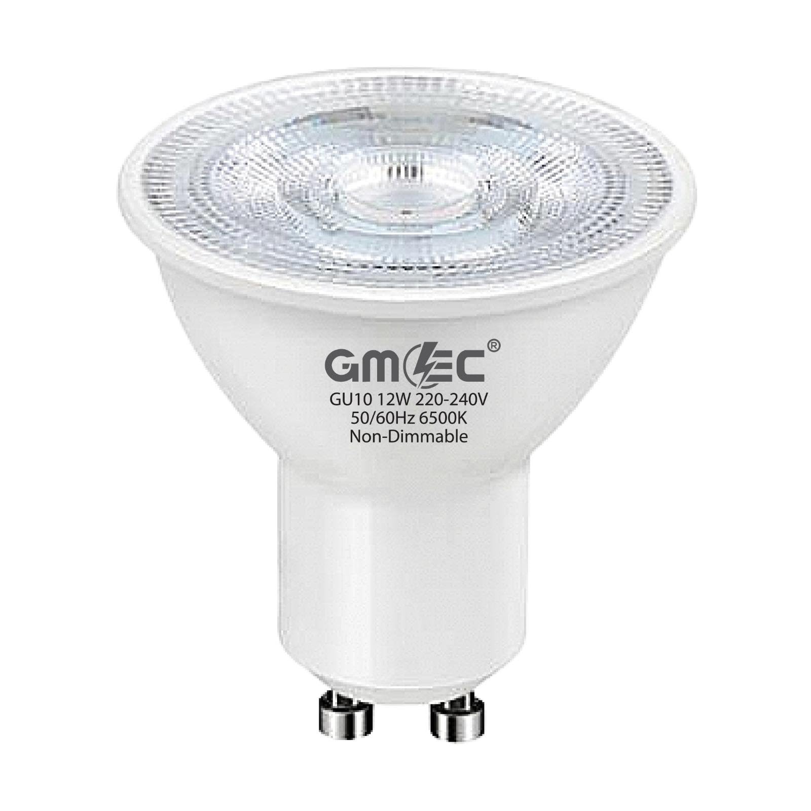 GMEC GU10 Bulbs – LED Spotlight Daylight 6500K – 12W – 6 Pack