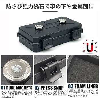 Amazon｜マグネット式シークレットケース, 強力ネオジム磁石付き